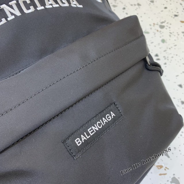 Balenciaga專櫃爆款男女同款黑色布包雙肩包 巴黎世家雙肩背包大書包 fyj1615